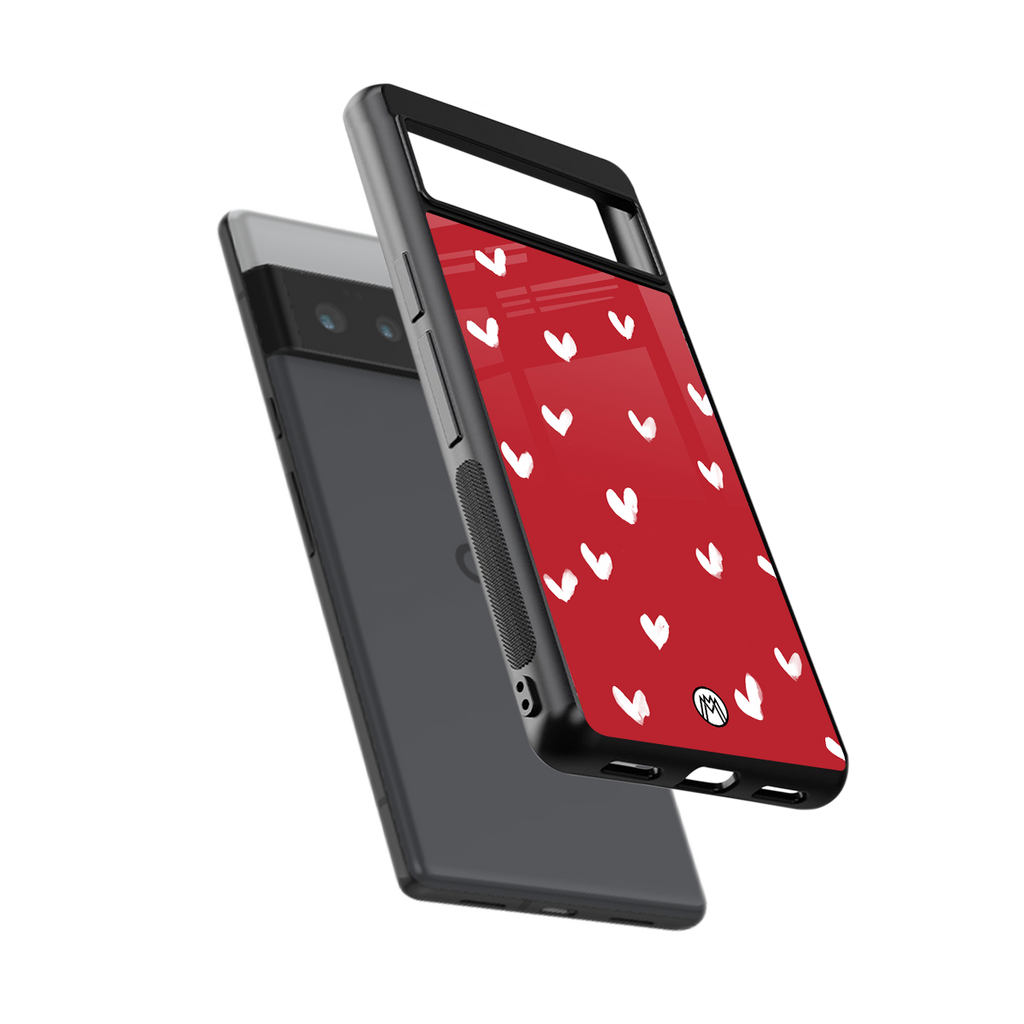 love is love red edition back phone cover | glass case for google pixel 6 pro