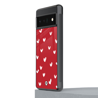 love is love red edition back phone cover | glass case for google pixel 6 pro