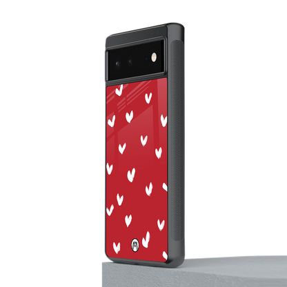love is love red edition back phone cover | glass case for Google Pixel 6A