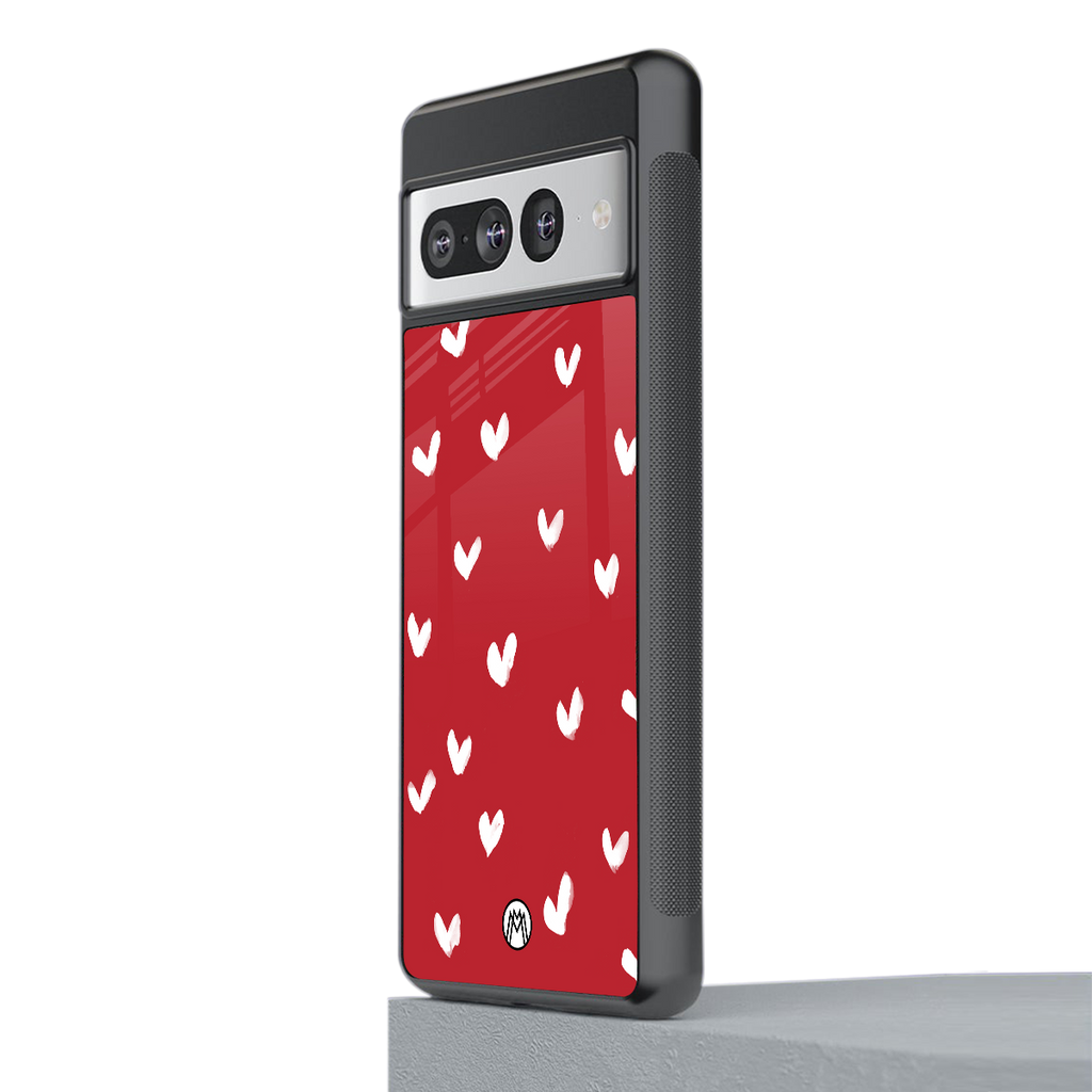 love is love red edition back phone cover | glass case for google pixel 7 pro