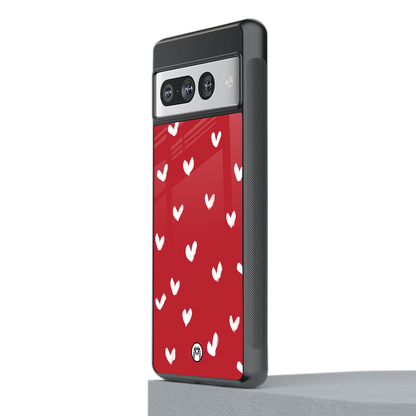 love is love red edition back phone cover | glass case for google pixel 7 pro