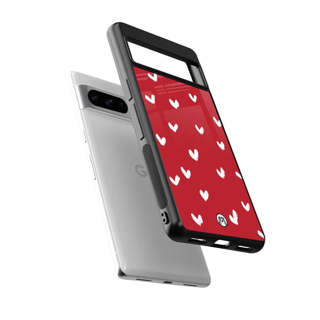 love is love red edition back phone cover | glass case for google pixel 8 pro
