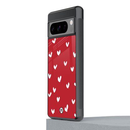 love is love red edition back phone cover | glass case for google pixel 8 pro