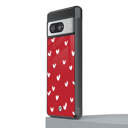 love is love red edition back phone cover | glass case for Google Pixel 8