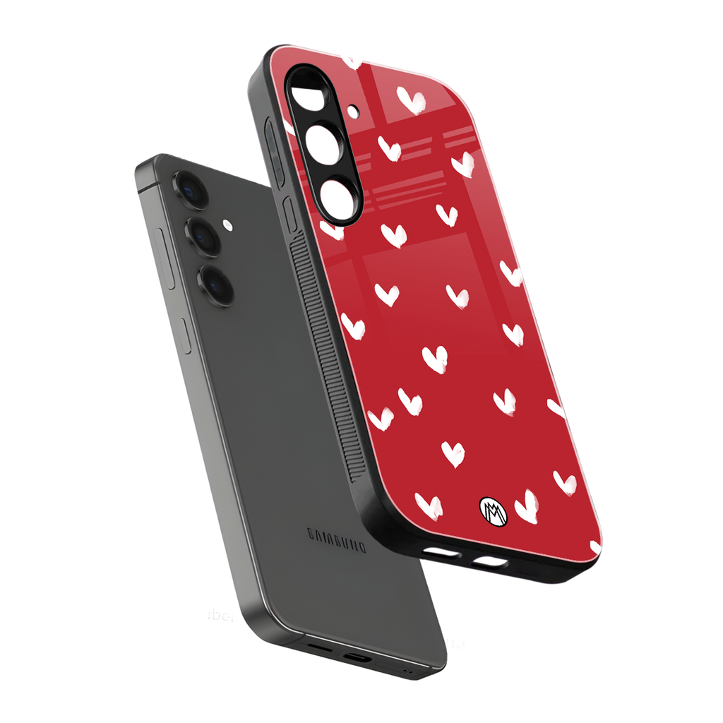 love is love red edition back phone cover | glass case for samsung galaxy s24