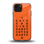 love like kanye back phone cover | glass case for iphone 13 mini