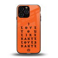 love like kanye back phone cover | glass case for iphone 15 pro max