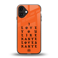love like kanye back phone cover | glass case for iphone 16 plus