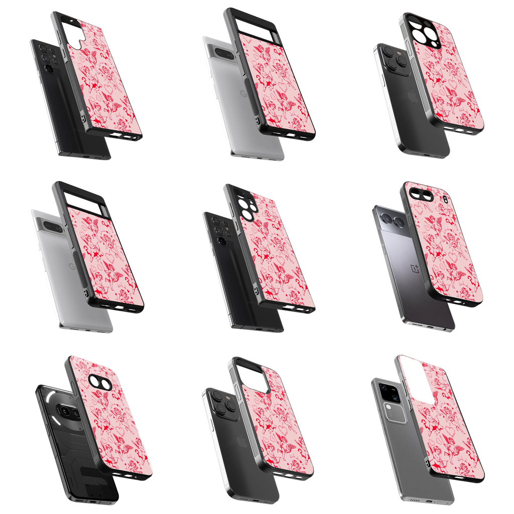 Durable Glass Back Mobile Case for iPhone, Samsung, OnePlus, Google Pixel, Redmi, Vivo, Oppo