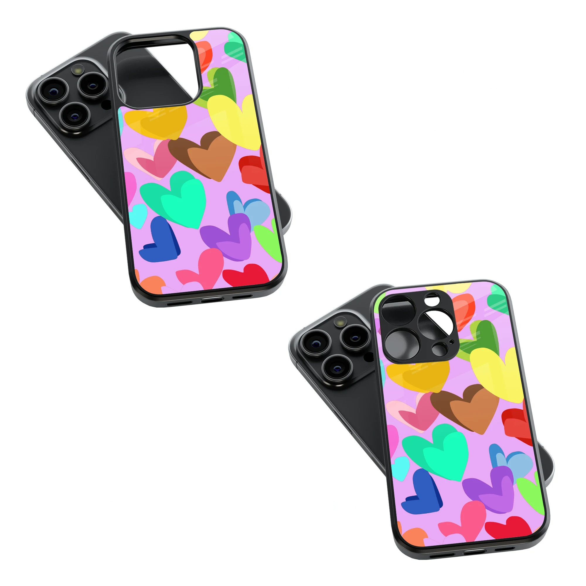Trendy Glass Back Mobile Case for iPhone, Samsung, Redmi, OnePlus, Google Pixel, Motorola