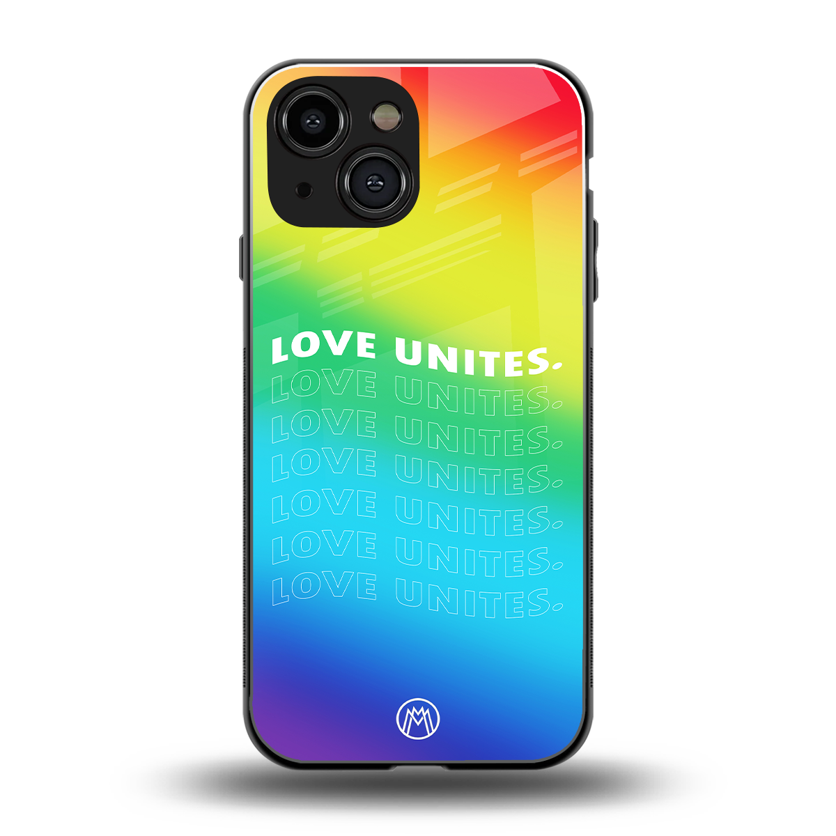 love unites back phone cover | glass case for iphone 13 mini