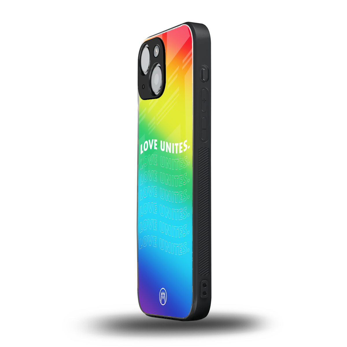 love unites back phone cover | glass case for iphone 13 mini