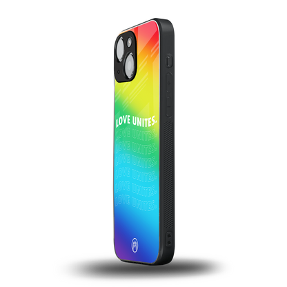 love unites back phone cover | glass case for iphone 13 mini