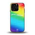 love unites back phone cover | glass case for iphone 13 pro