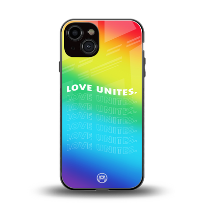 love unites back phone cover | glass case for iphone 13
