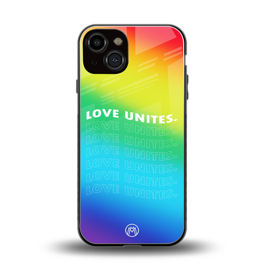 love unites back phone cover | glass case for iphone 13