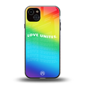 love unites back phone cover | glass case for iphone 15 plus