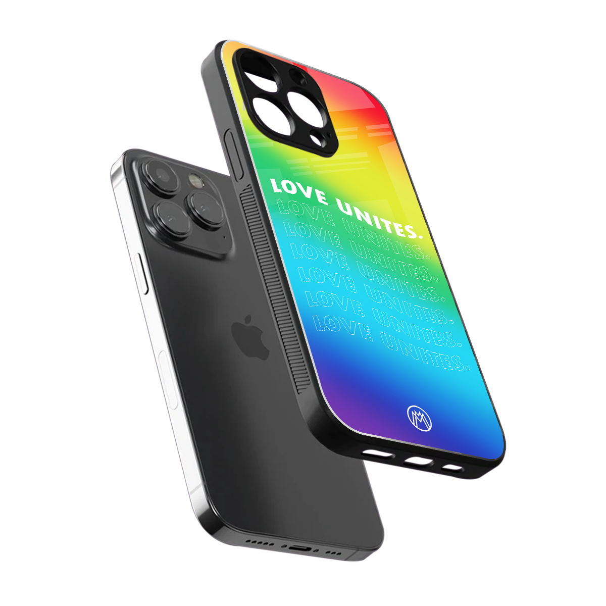 love unites back phone cover | glass case for iphone 15 pro max