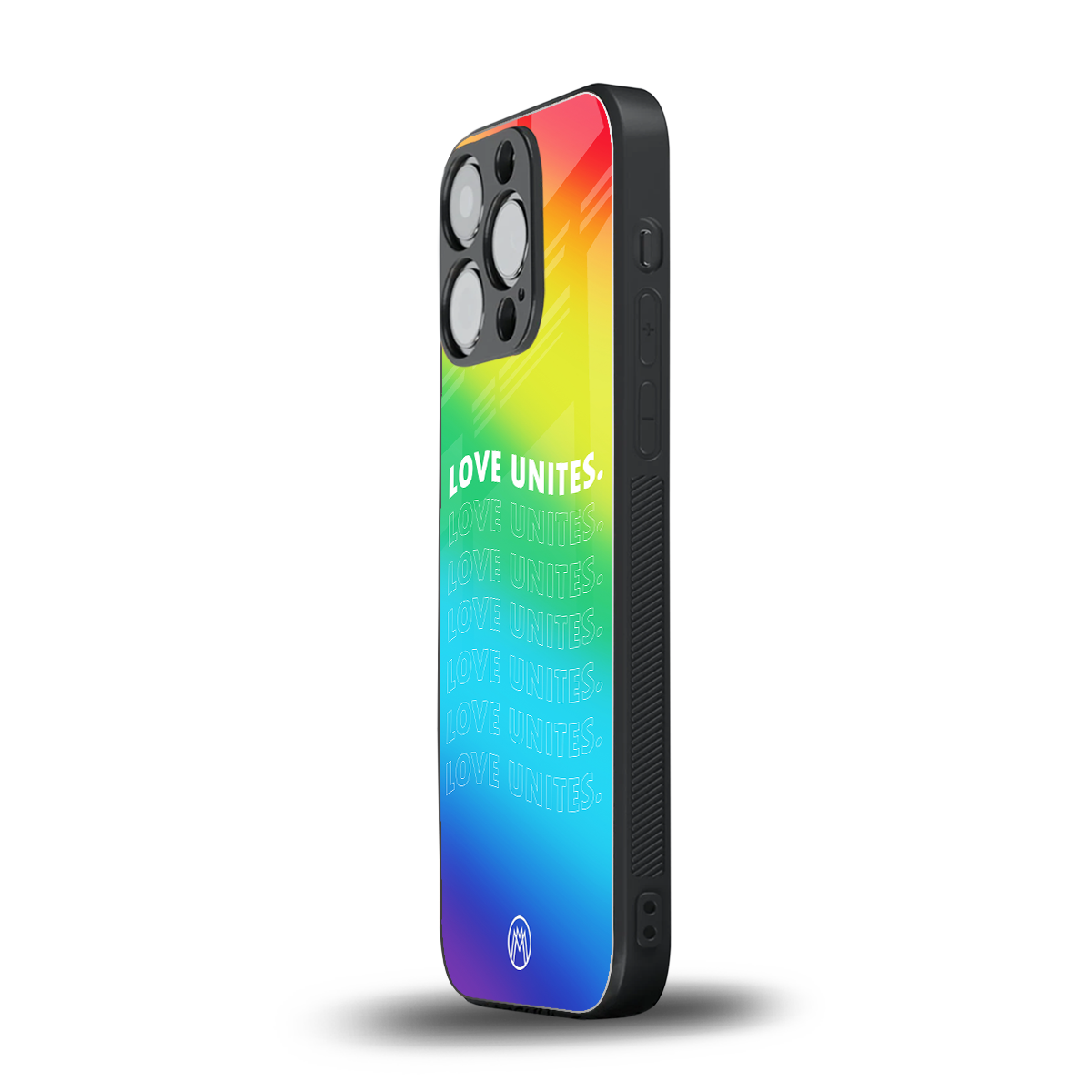 love unites back phone cover | glass case for iphone 15 pro