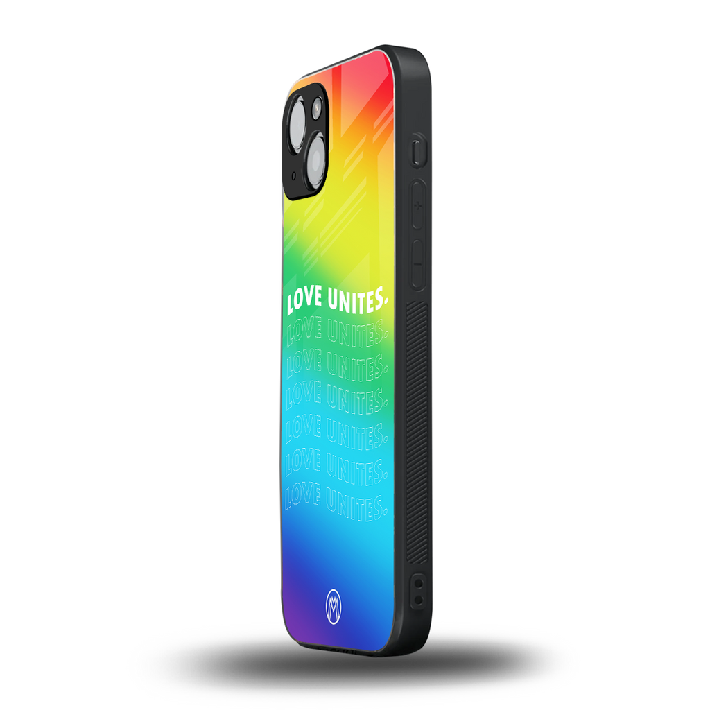 love unites back phone cover | glass case for iphone 14