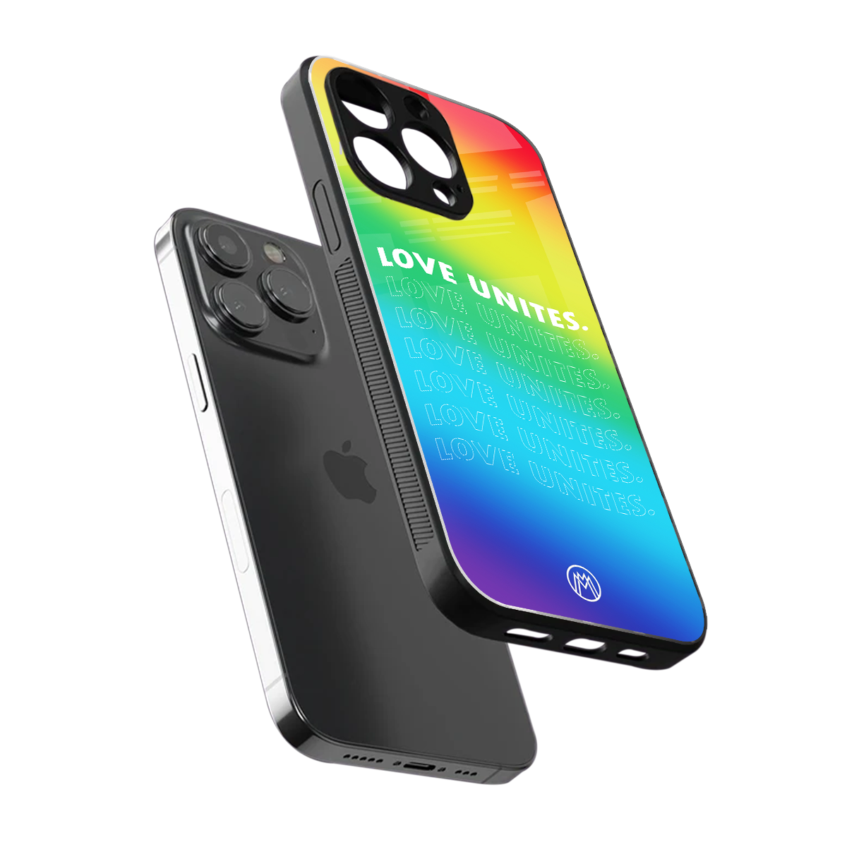 love unites back phone cover | glass case for iphone 15 pro