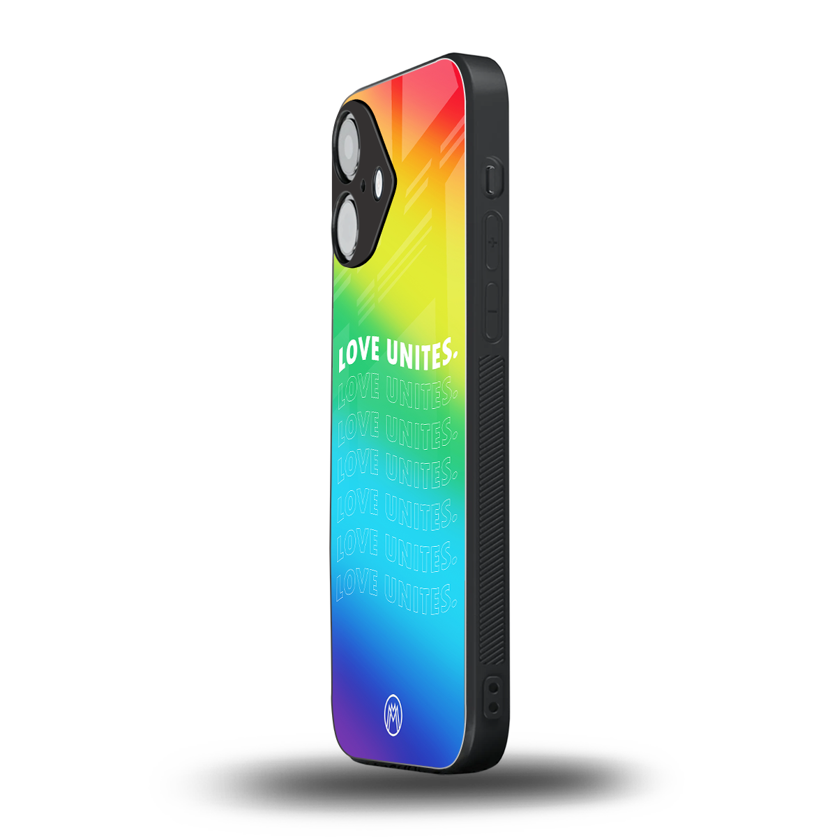 love unites back phone cover | glass case for iphone 16