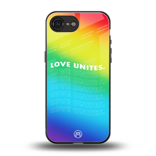 love unites back phone cover | glass case for iphone 16e