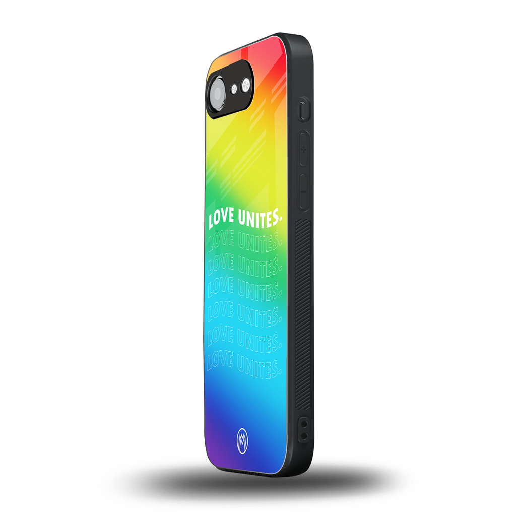 love unites back phone cover | glass case for iphone 16e