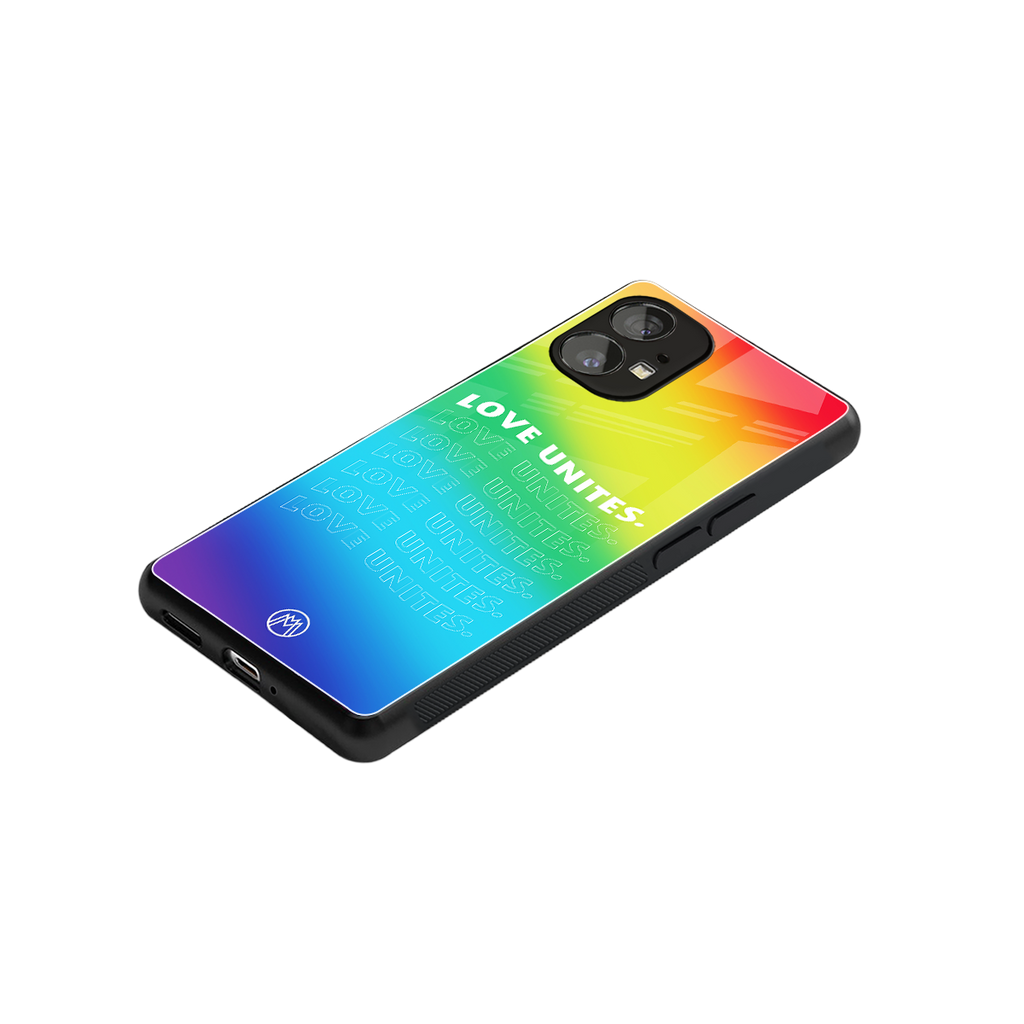 love unites back phone cover | glass case for nothing phone 1