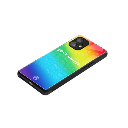 love unites back phone cover | glass case for nothing phone 1