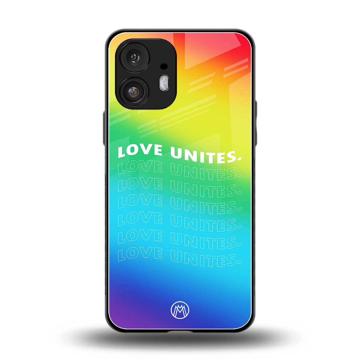 love unites back phone cover | glass case for nothing phone 2