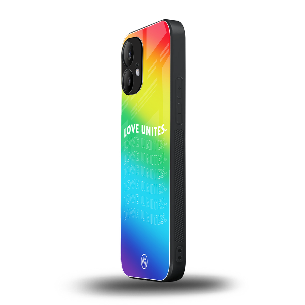 love unites back phone cover | glass case for nothing phone 2