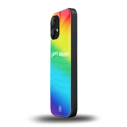 love unites back phone cover | glass case for nothing phone 2