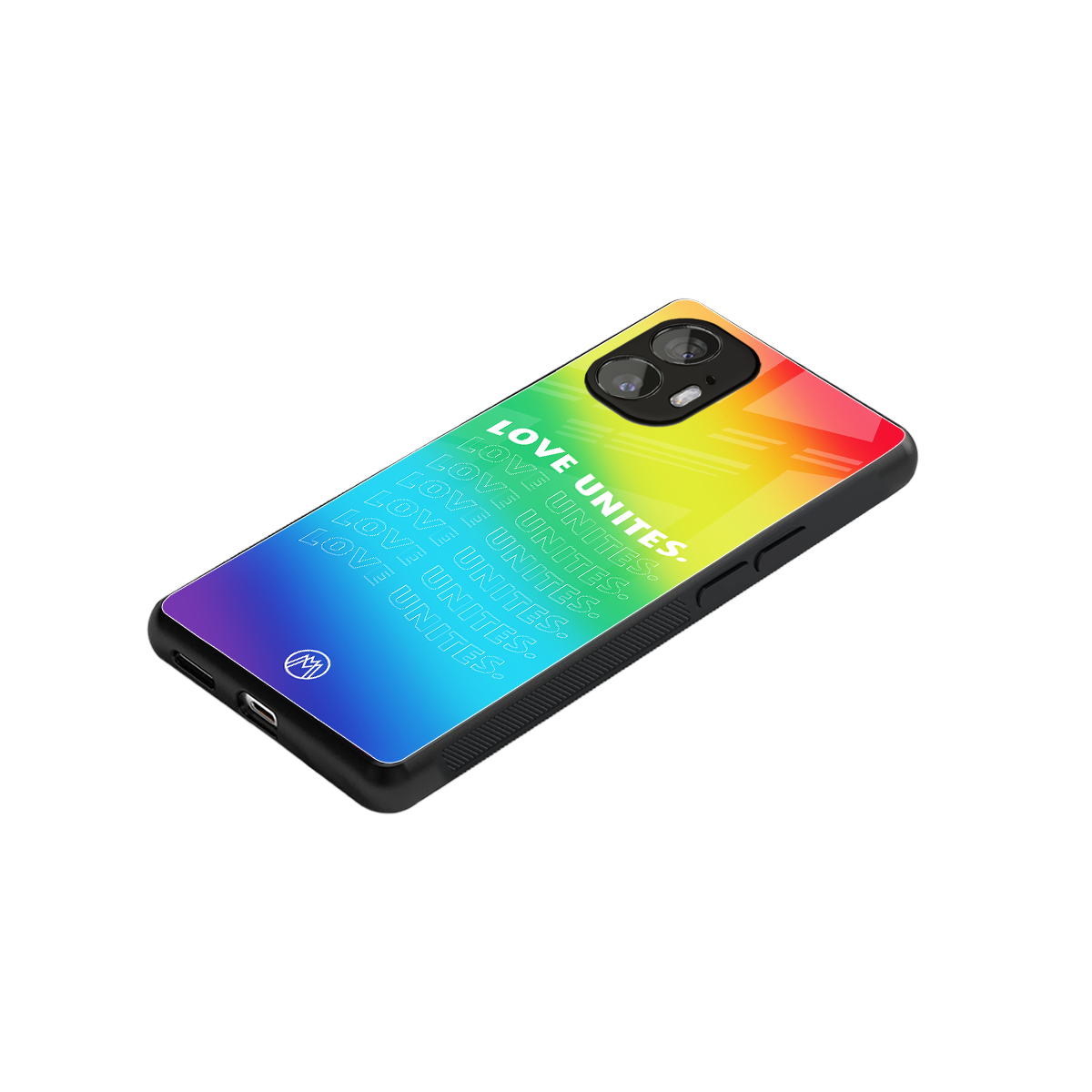 love unites back phone cover | glass case for nothing phone 2