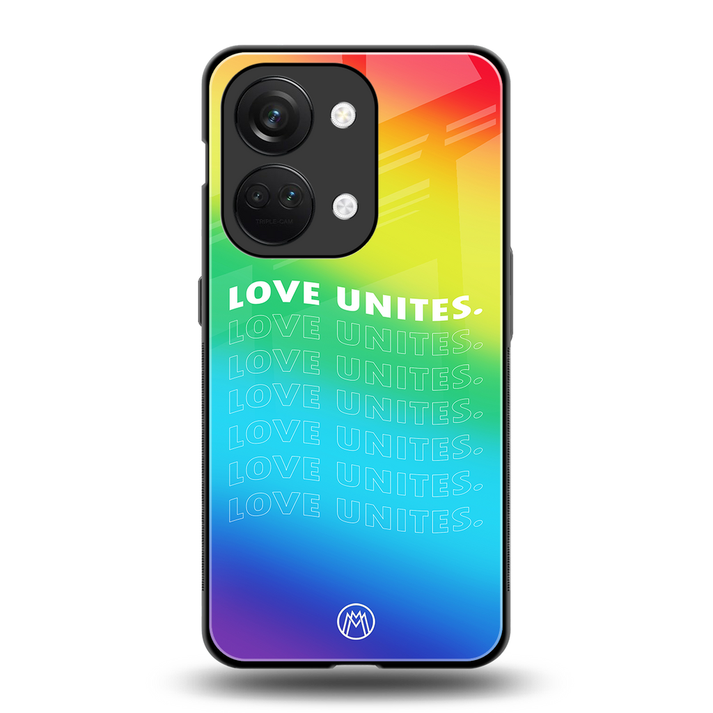 love unites back phone cover | glass case for oneplus nord 3