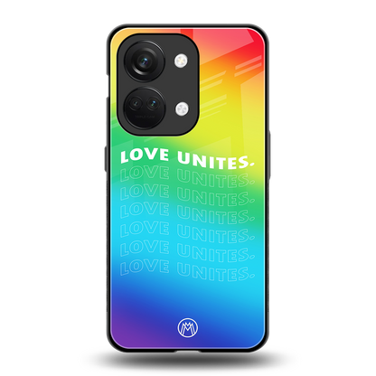 love unites back phone cover | glass case for oneplus nord 3