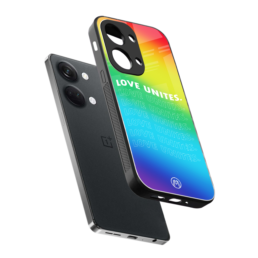 love unites back phone cover | glass case for oneplus nord 3