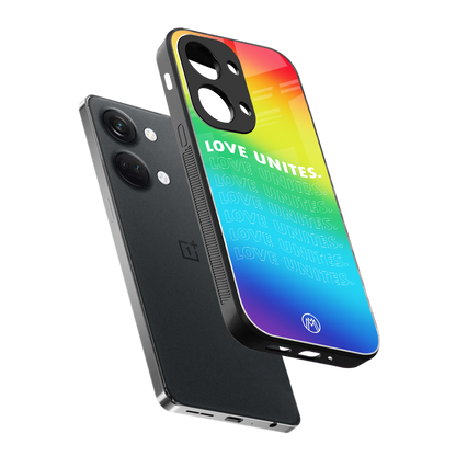 love unites back phone cover | glass case for oneplus nord 3