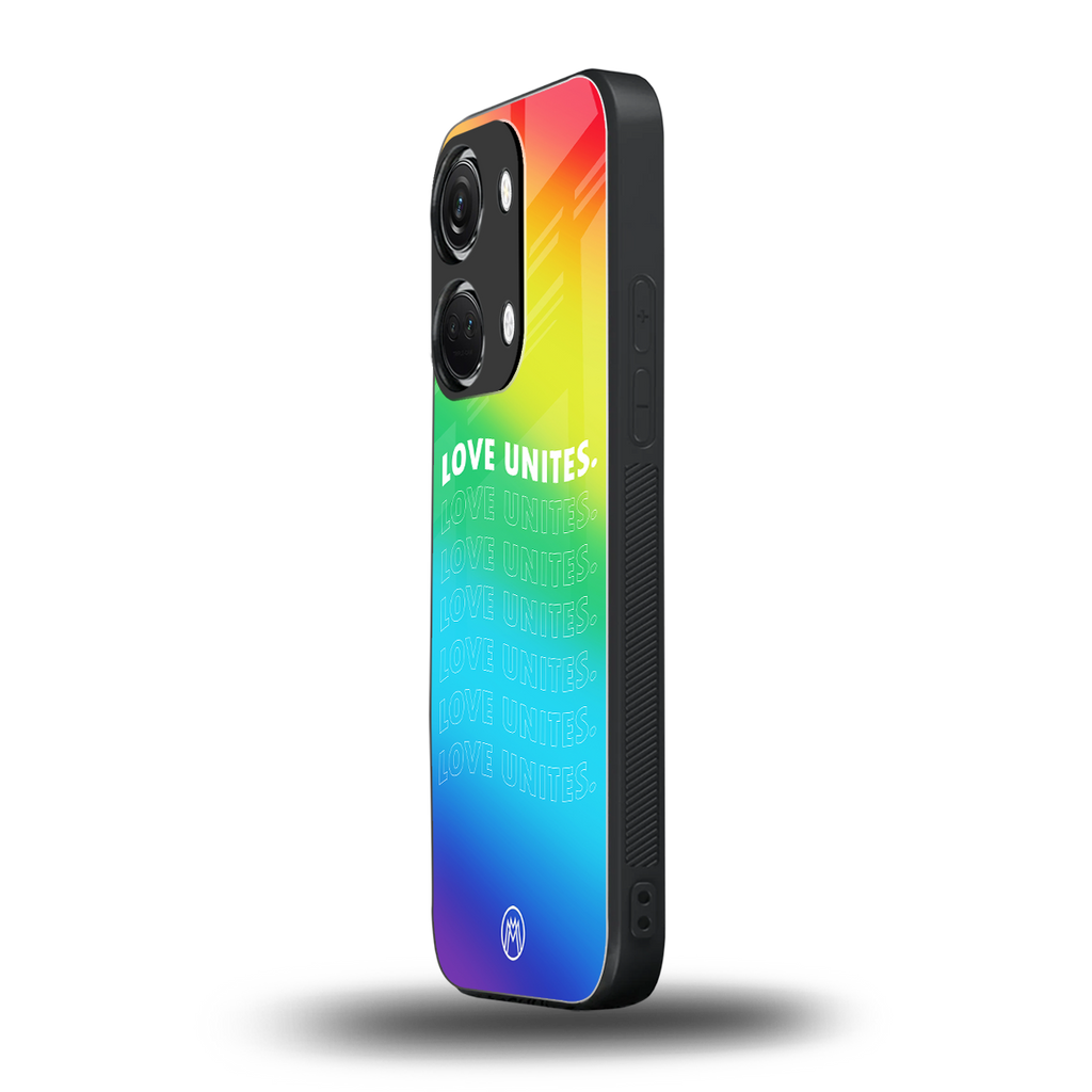 love unites back phone cover | glass case for oneplus nord 3