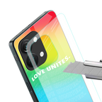 love unites back phone cover | glass case for oneplus nord 3