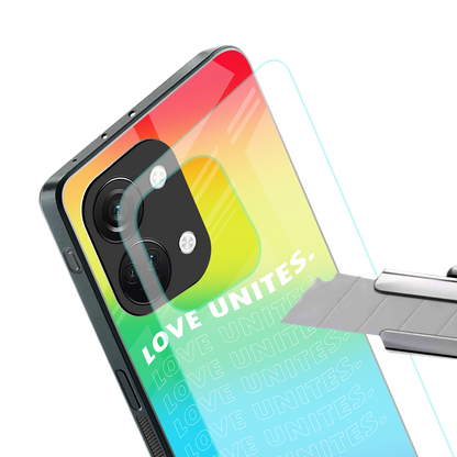 love unites back phone cover | glass case for oneplus nord 3