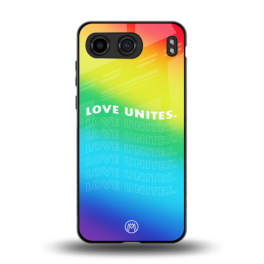 love unites back phone cover | glass case for oneplus nord 4