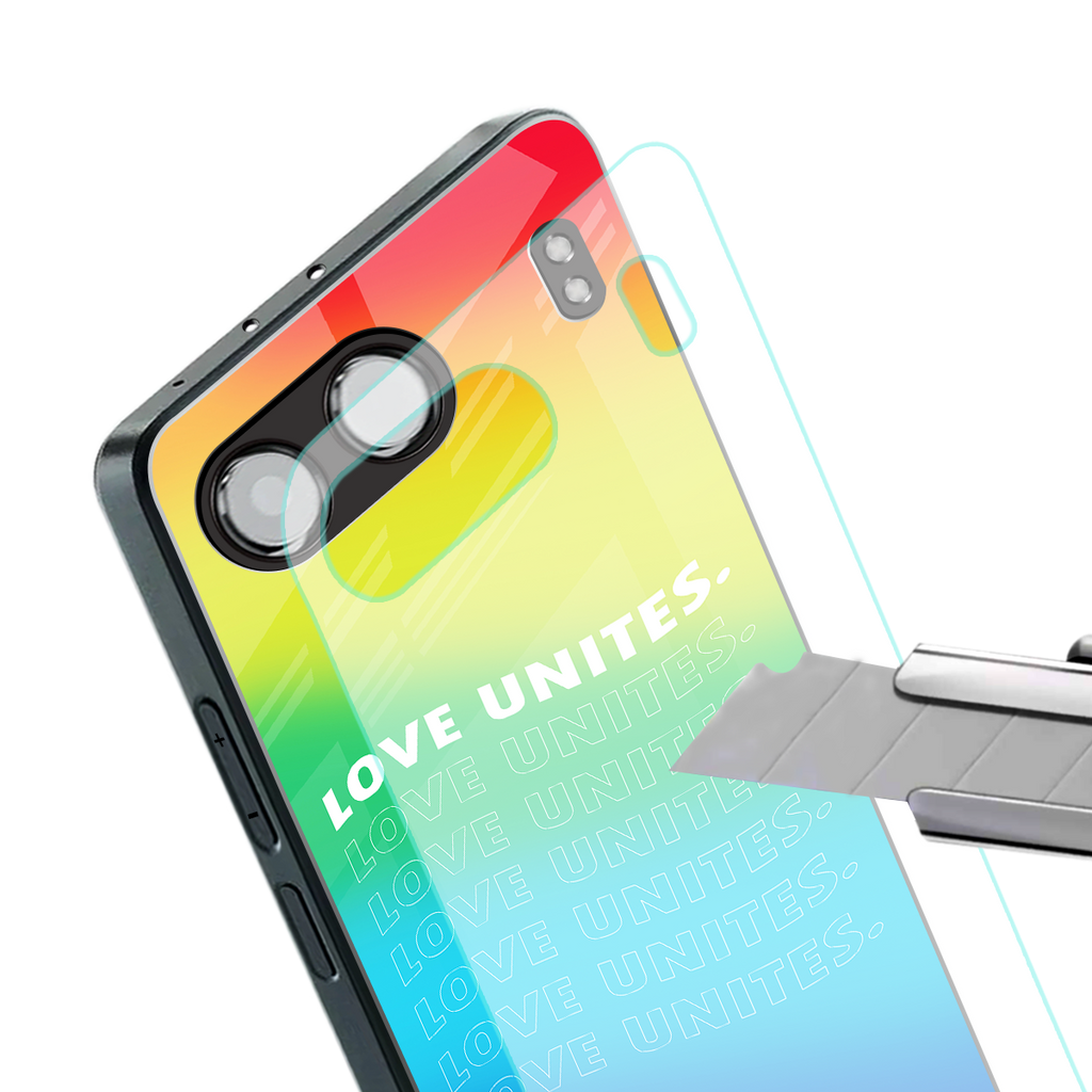 love unites back phone cover | glass case for oneplus nord 4