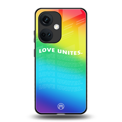 love unites back phone cover | glass case for oneplus nord ce 3