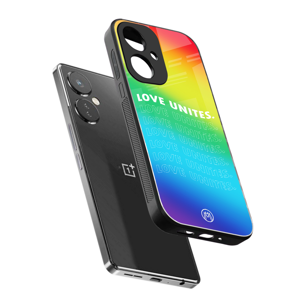 love unites back phone cover | glass case for oneplus nord ce 3
