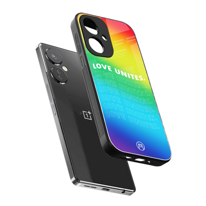 love unites back phone cover | glass case for oneplus nord ce 3