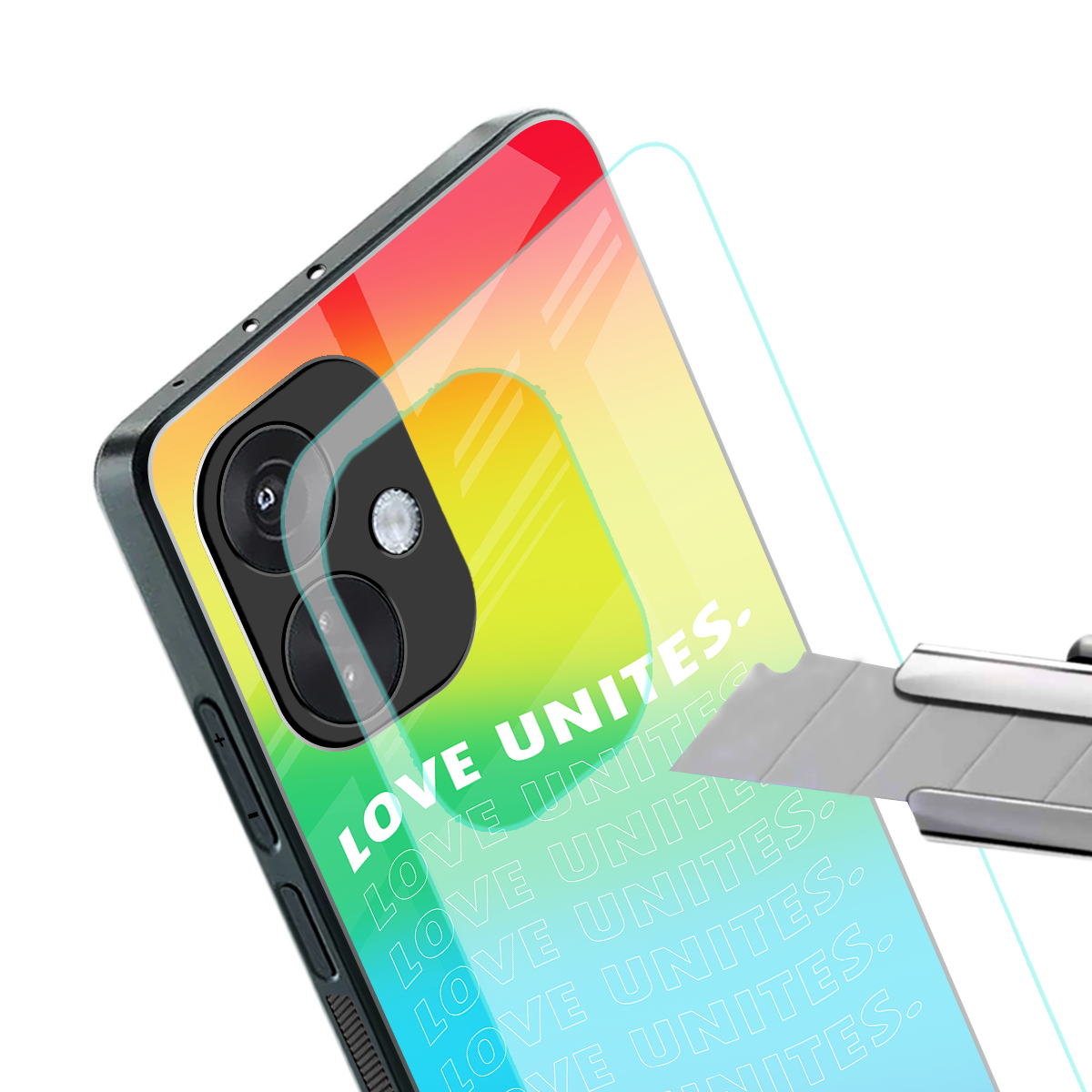 love unites back phone cover | glass case for oneplus nord ce 3