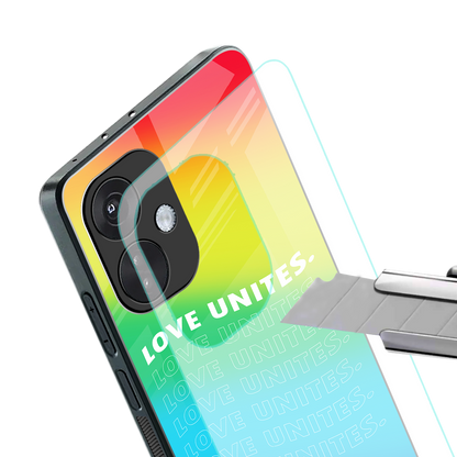 love unites back phone cover | glass case for oneplus nord ce 3