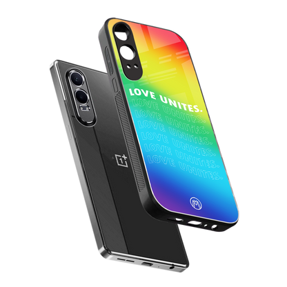 love unites back phone cover | glass case for oneplus nord ce 4 lite