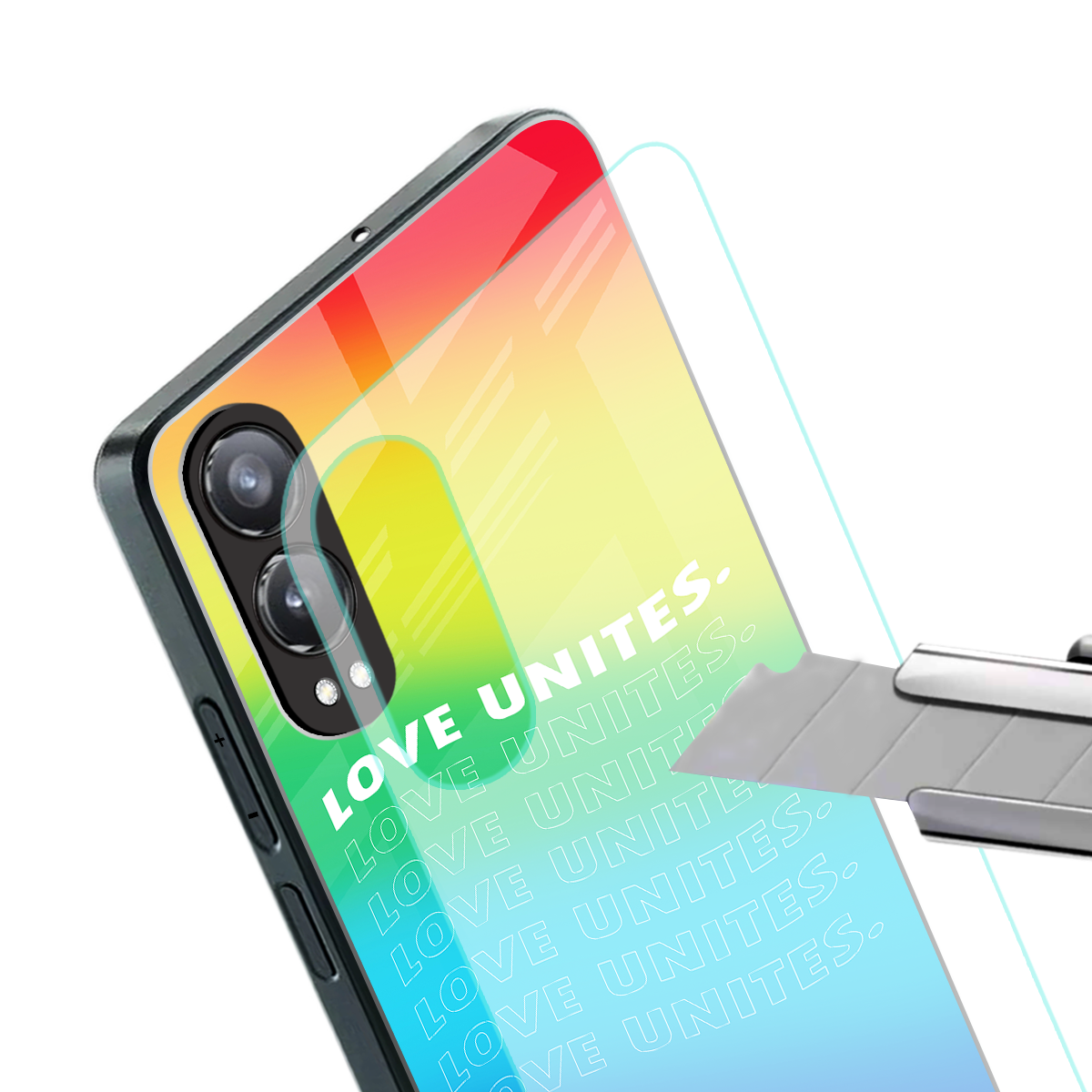 love unites back phone cover | glass case for oneplus nord ce 4 lite